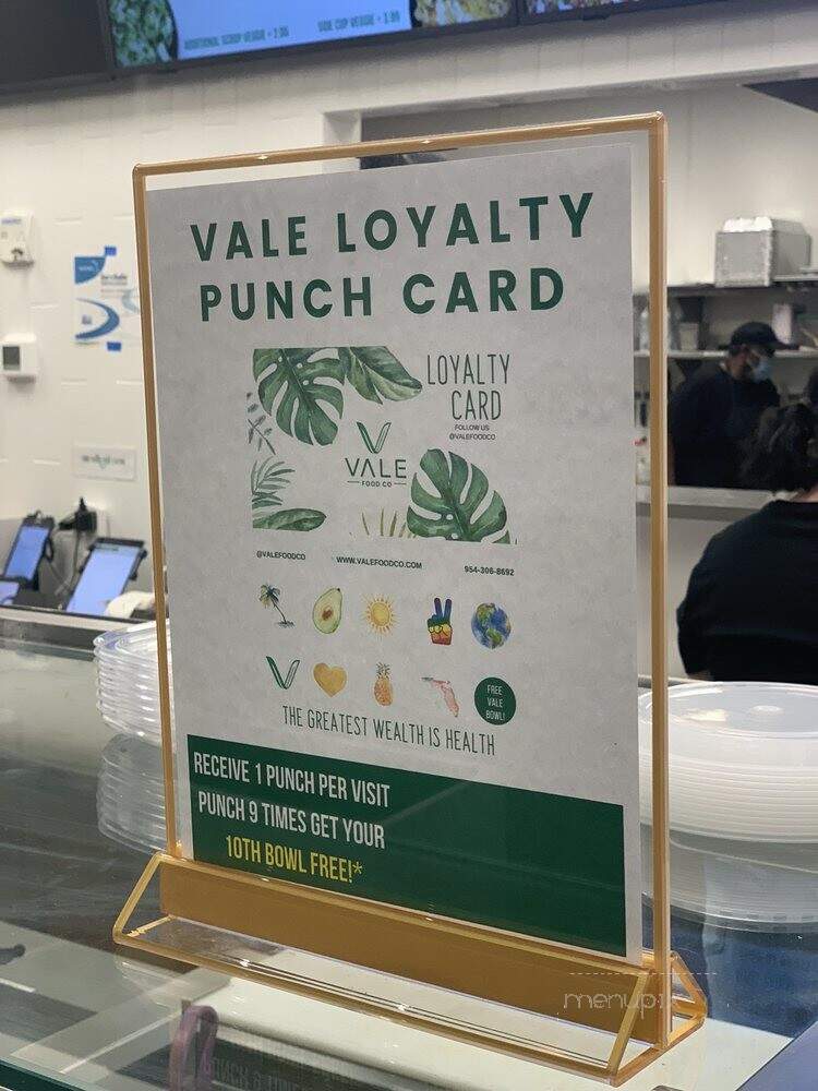 Vale Food Co - Tallahassee, FL menu_pic