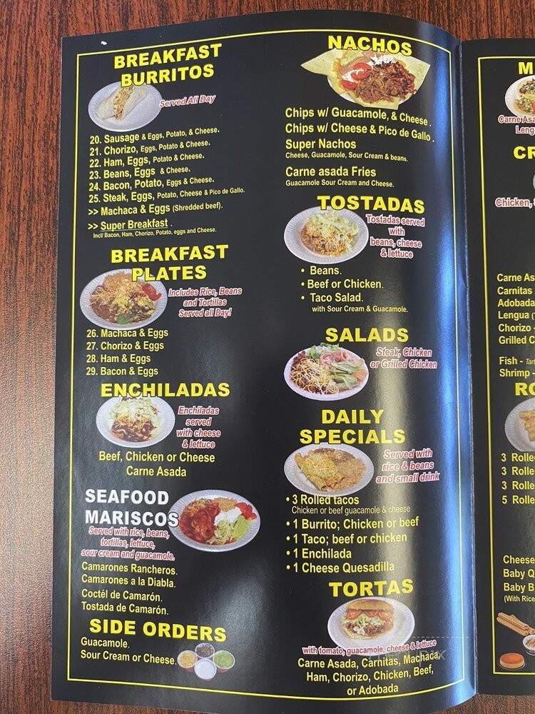 California Burrito - North Highlands, CA menu_pic