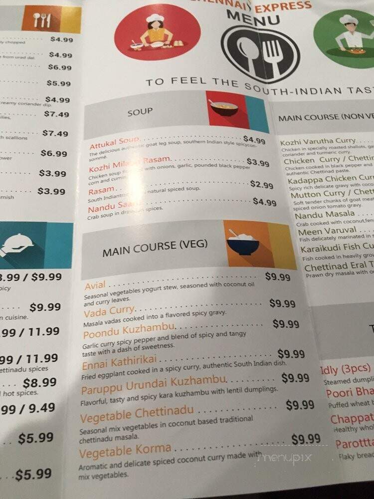 Chennai Express - Ashburn, VA menu_pic