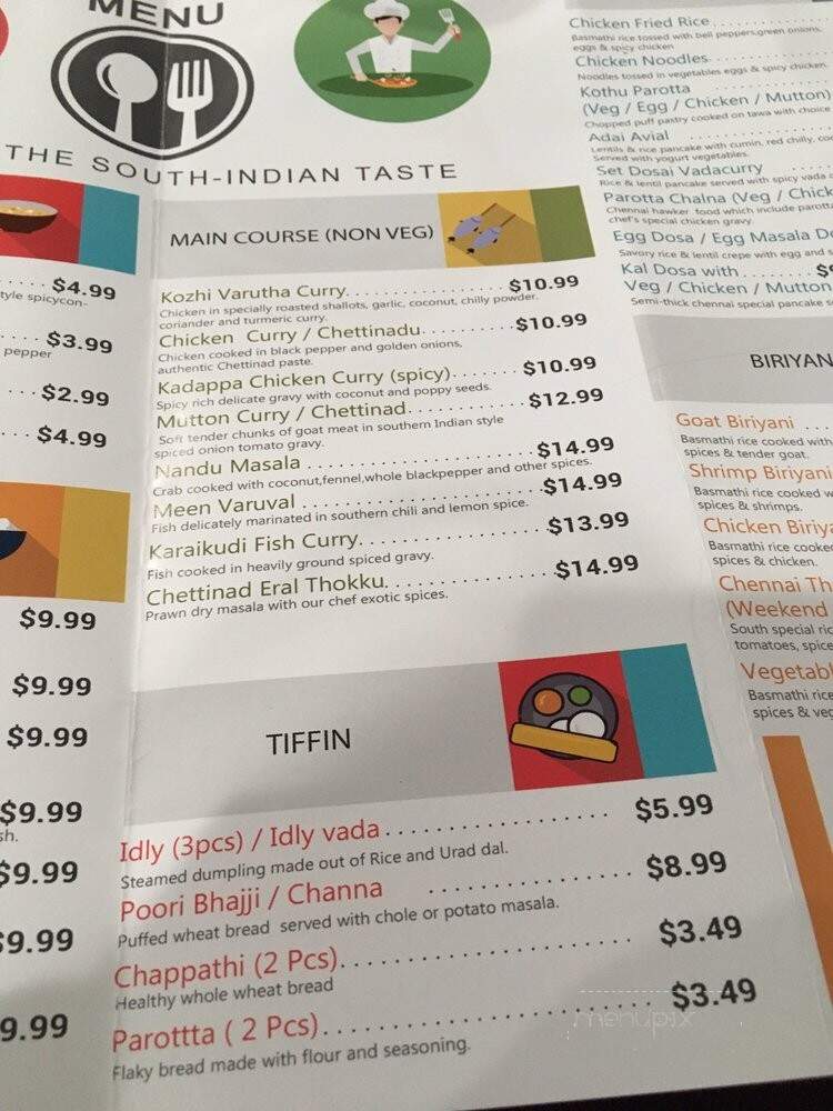 Chennai Express - Ashburn, VA menu_pic