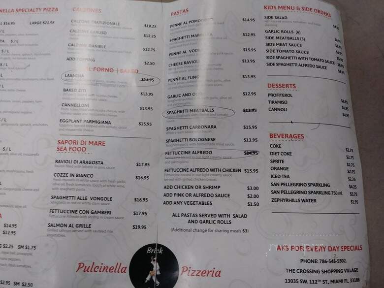 Pulcinella Pizzeria - Miami, FL menu_pic