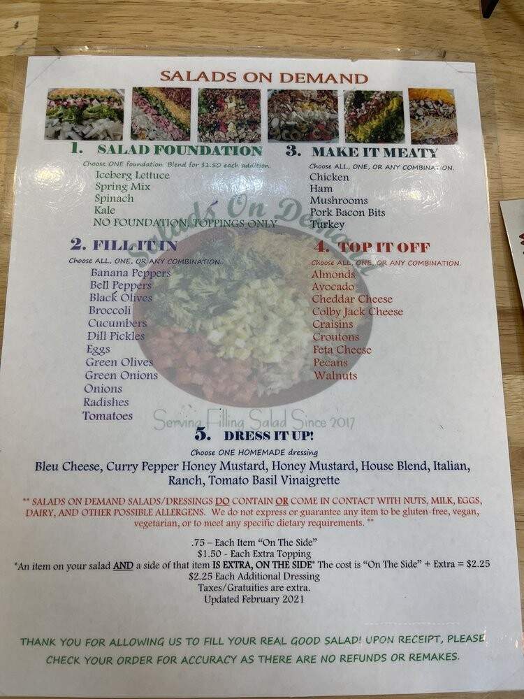 Salads On Demand - Murfreesboro, TN menu_pic