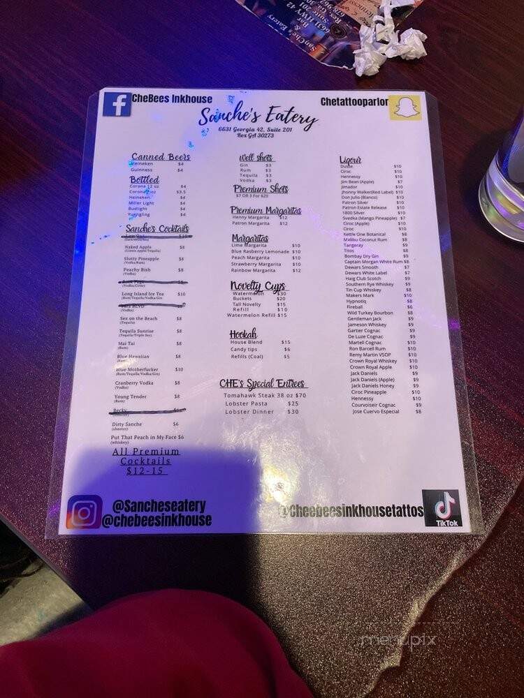 SanChe's Eatery - Rex, GA menu_pic