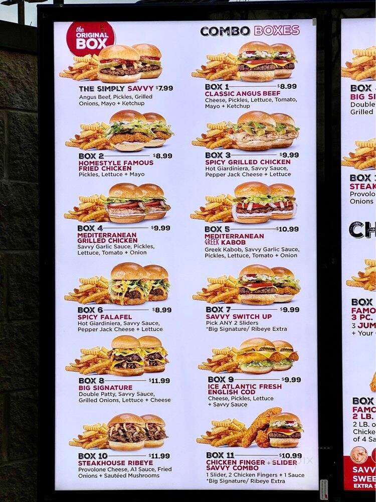 Savvy Sliders - Redford Charter Township, MI menu_pic
