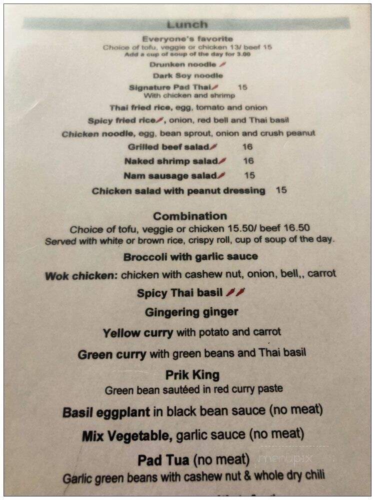 Thai On Hillhurst - Los Angeles, CA menu_pic