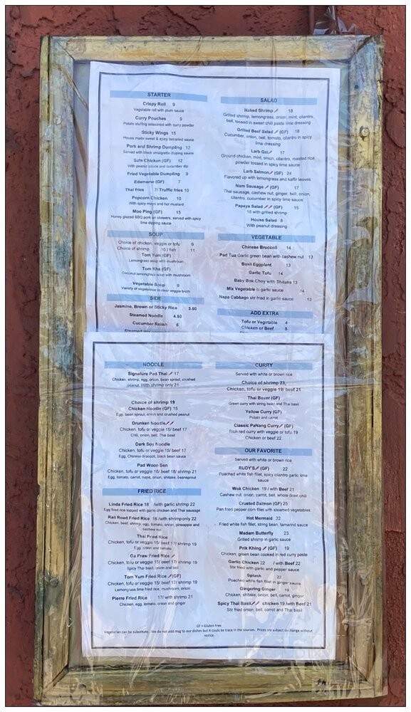 Thai On Hillhurst - Los Angeles, CA menu_pic