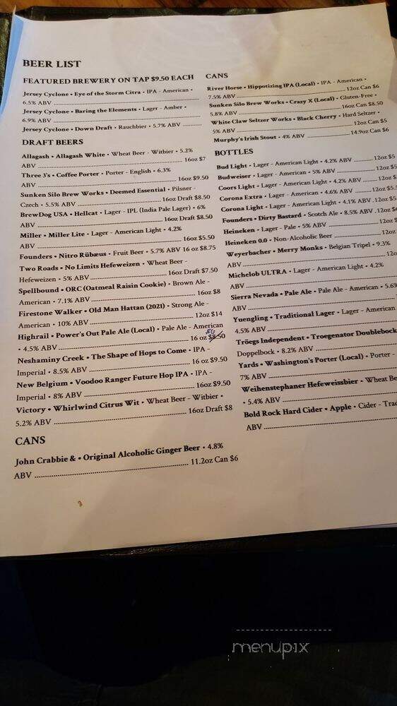 The Inn at Glen Gardner - Glen Gardner, NJ menu_pic