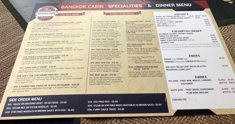Bangkok Cabin Thai Street Food - Hiram, GA menu_pic