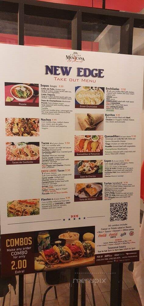 Cocina Mexicana - Barrie, ON menu_pic