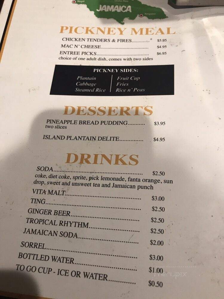 Jamrock Sports Bar & Grill - Wilmington, NC menu_pic