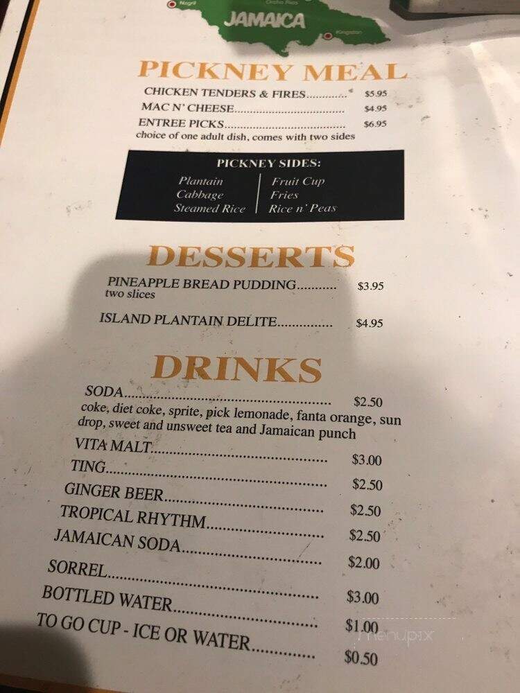 Jamrock Sports Bar & Grill - Wilmington, NC menu_pic