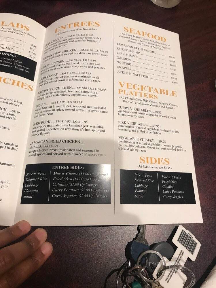 Jamrock Sports Bar & Grill - Wilmington, NC menu_pic