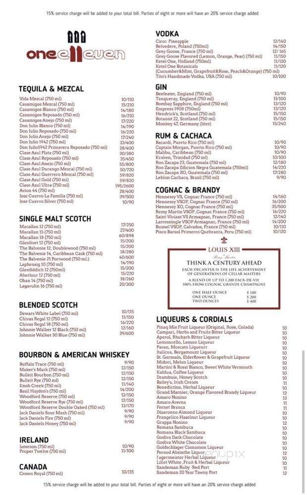 One Elleven - Brooklyn, NY menu_pic