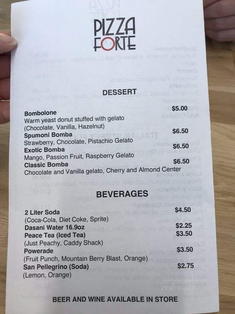 Pizza Forte - Las Vegas, NV menu_pic