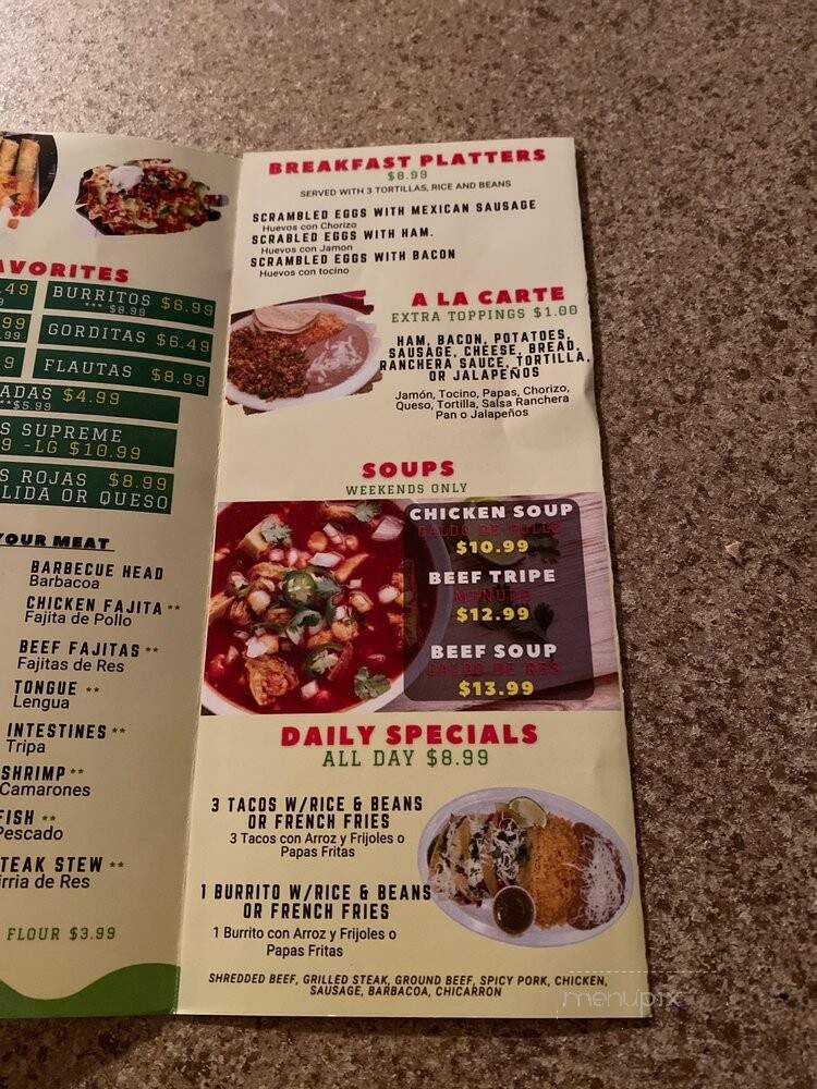 Taco Al Carbon - Royal Palm Beach, FL menu_pic