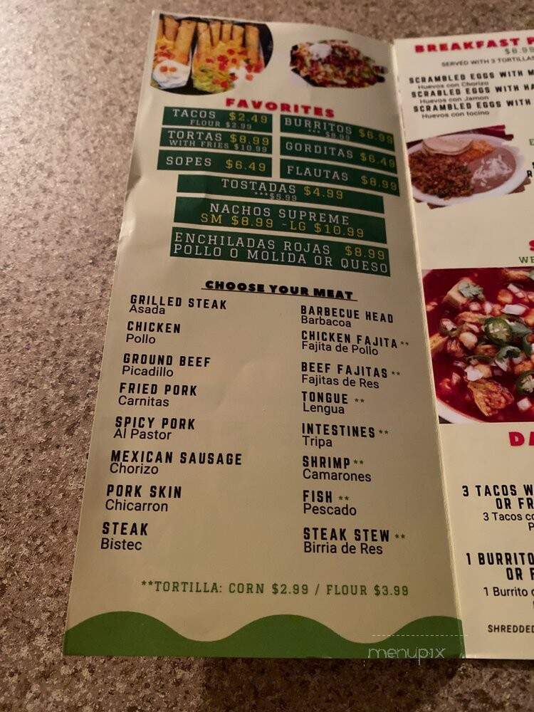 Taco Al Carbon - Royal Palm Beach, FL menu_pic