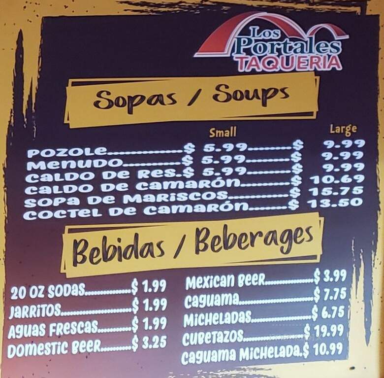 Taqueria Los Portales - Wilmington, NC menu_pic