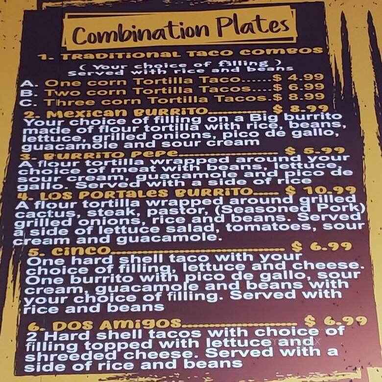 Taqueria Los Portales - Wilmington, NC menu_pic
