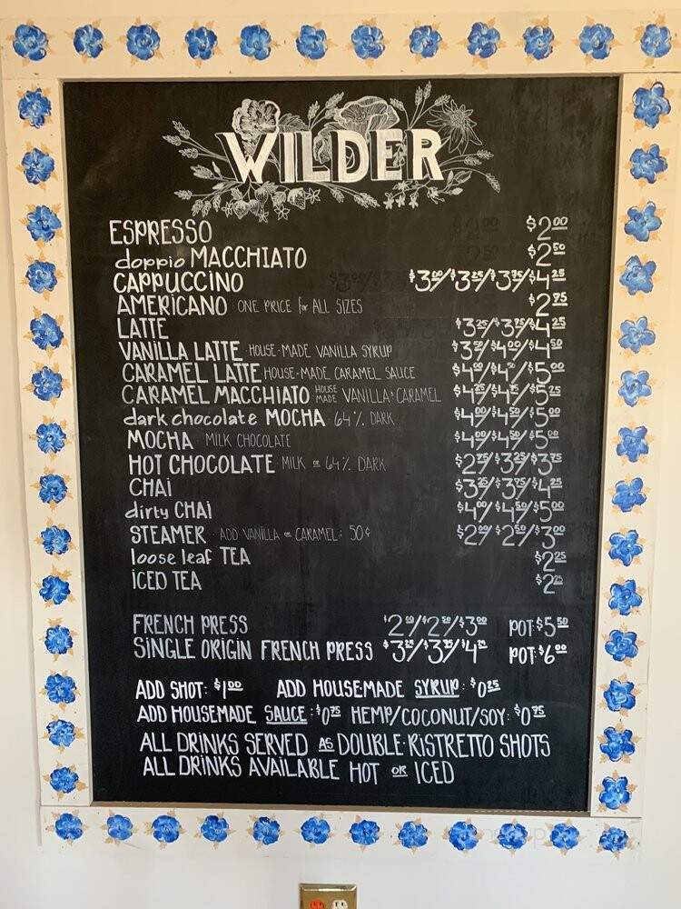 Wilder Bakeshop - Chama, NM menu_pic