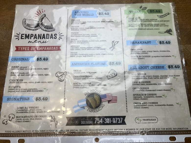 All About Empanadas - Sunrise, FL menu_pic