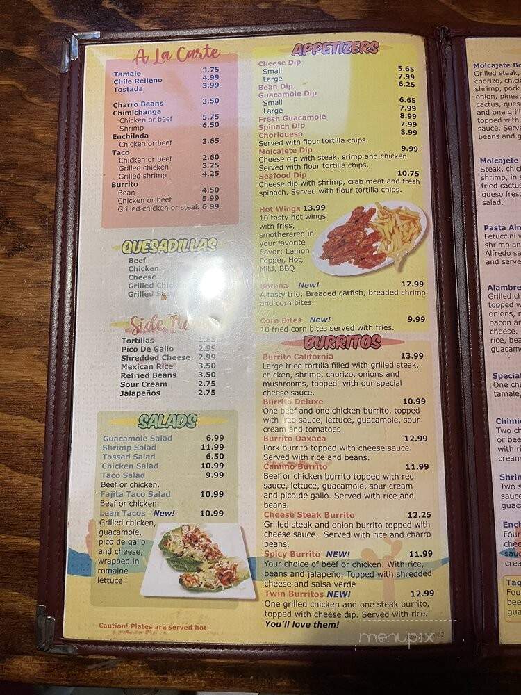 El Molcajete - Madison, AL menu_pic