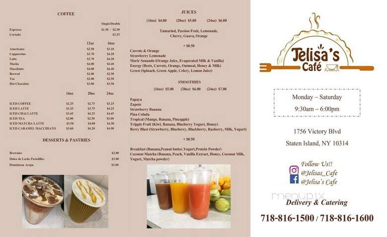 Jelisa's Cafe - Staten Island, NY menu_pic