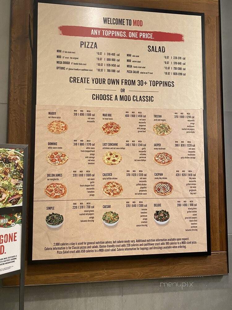 MOD Pizza - Buffalo Grove, IL menu_pic