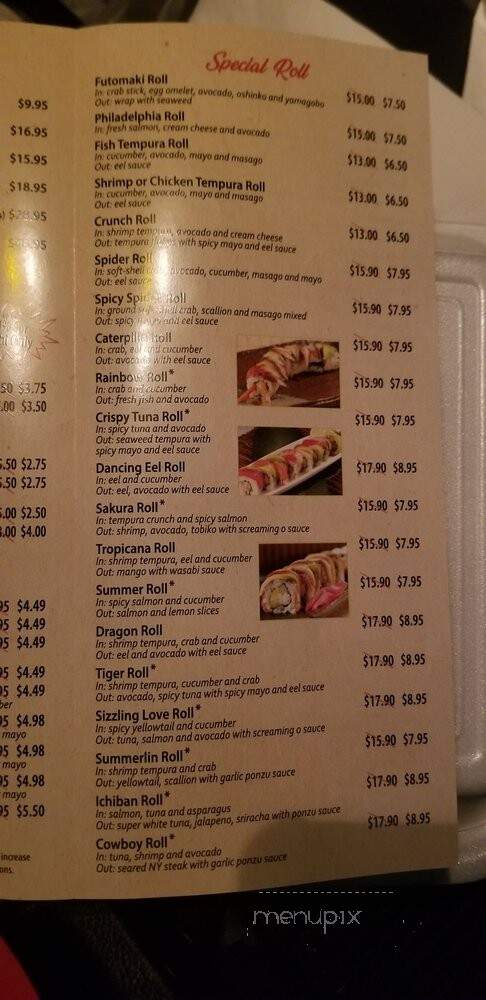 Mr.Sushi - Las Vegas, NV menu_pic