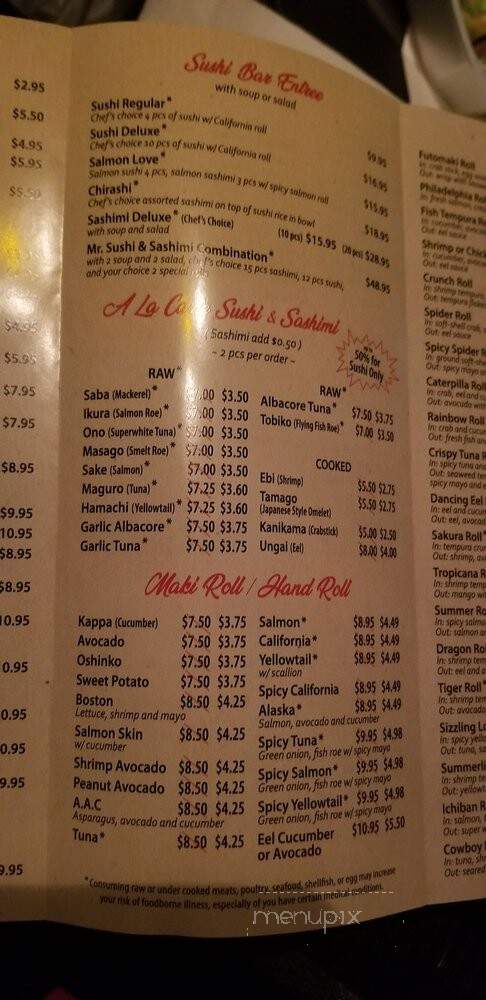Mr.Sushi - Las Vegas, NV menu_pic