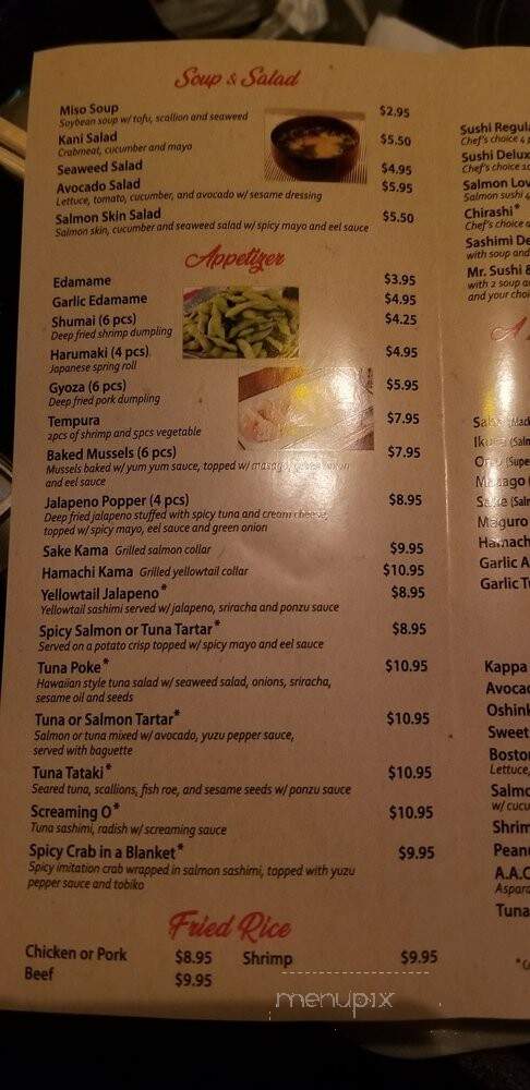Mr.Sushi - Las Vegas, NV menu_pic