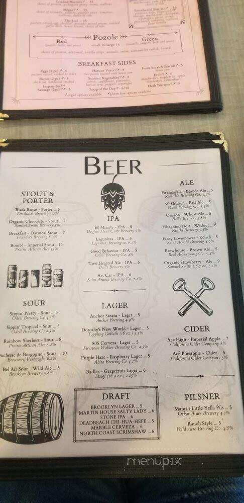 Piedmont Cafe - El Paso, TX menu_pic