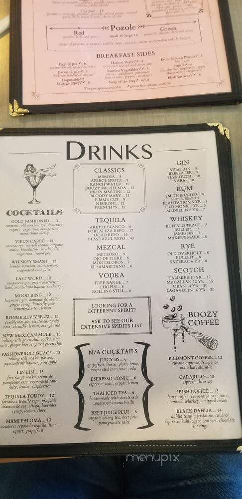 Piedmont Cafe - El Paso, TX menu_pic