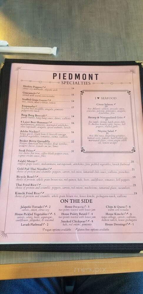 Piedmont Cafe - El Paso, TX menu_pic