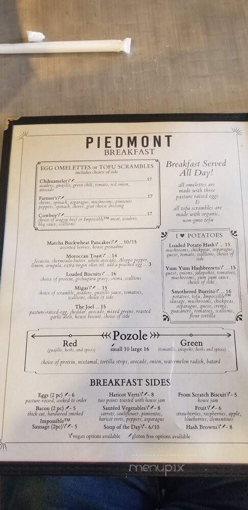 Piedmont Cafe - El Paso, TX menu_pic