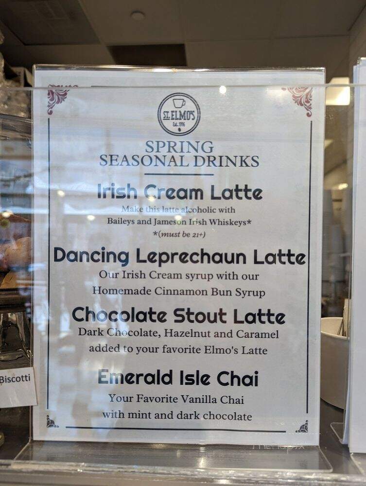 St. Elmo's Coffee Pub - Alexandria, VA menu_pic