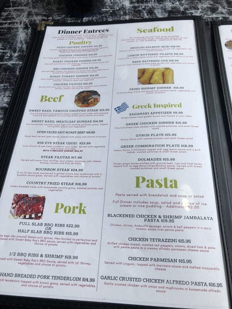 Sweet Basil Cafe - Peoria, IL menu_pic