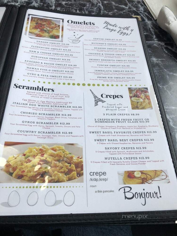 Sweet Basil Cafe - Peoria, IL menu_pic
