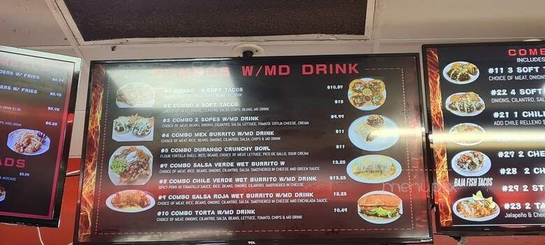 Durango Taco Shop - Las Vegas, NV menu_pic