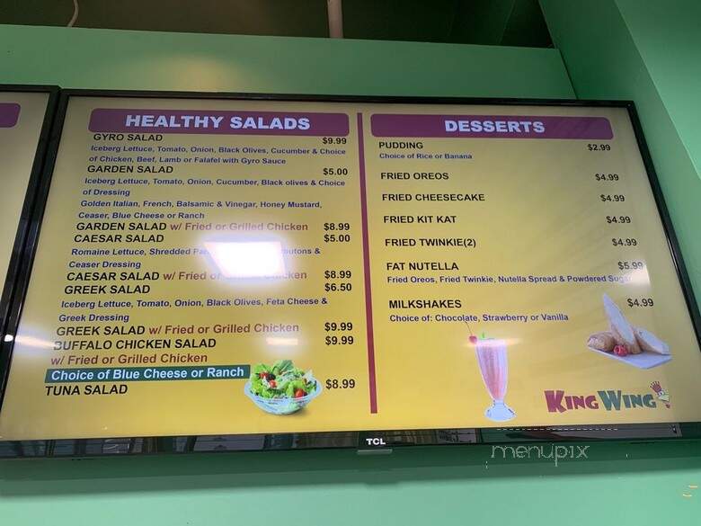 King Wing - Bridgewater, NJ menu_pic