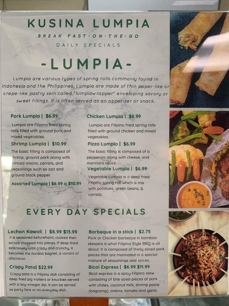 Kusina @ Lumpia Yuba - Yuba City, CA menu_pic