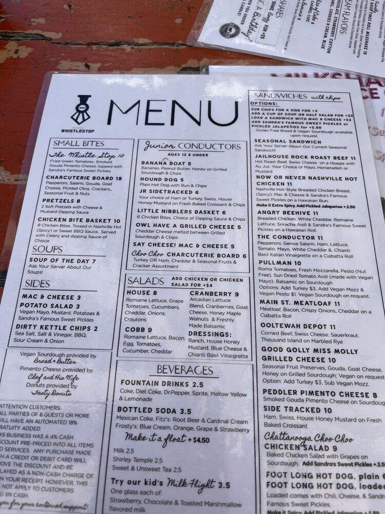 Ooltewah Whistle Stop - Ooltewah, TN menu_pic
