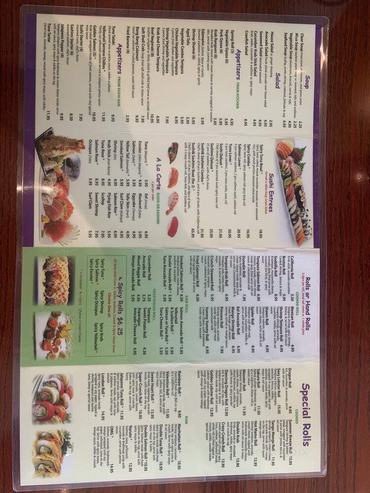 Sakura Sushi Hibachi - Dunedin, FL menu_pic