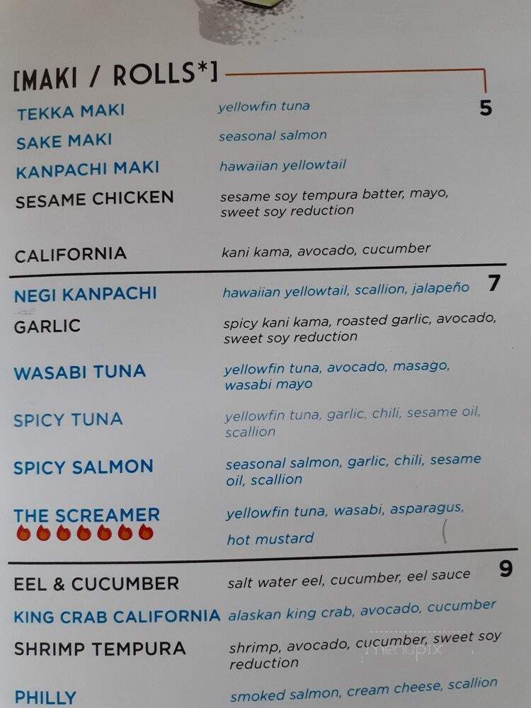 Screaming Tuna Mequon - Mequon, WI menu_pic