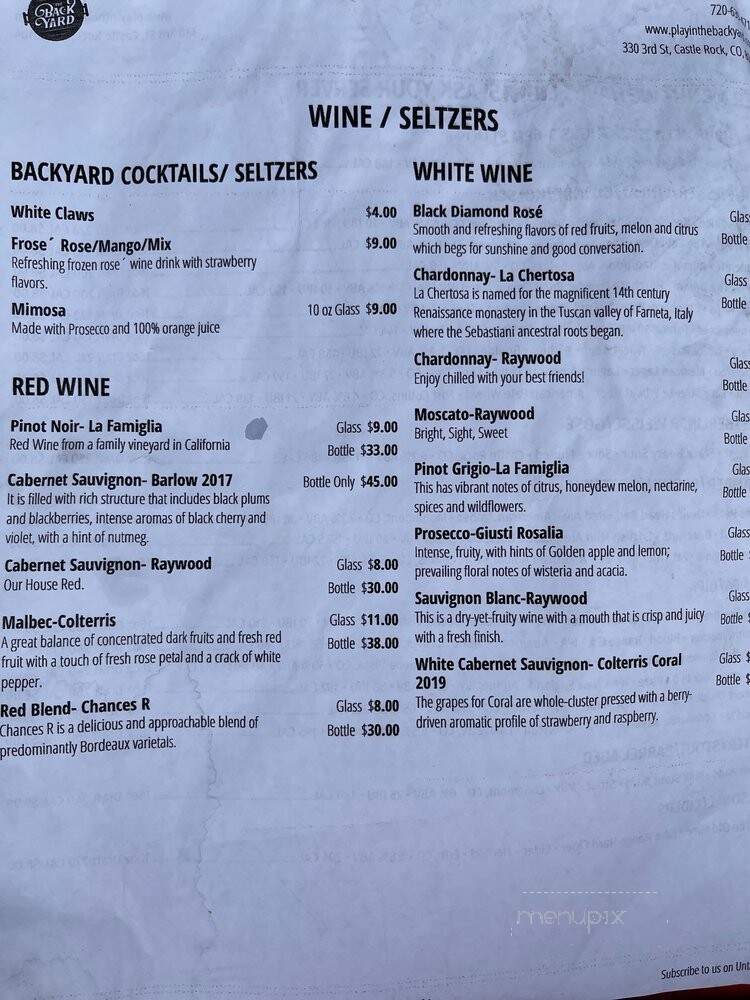 The Backyard - Castle Rock, CO menu_pic