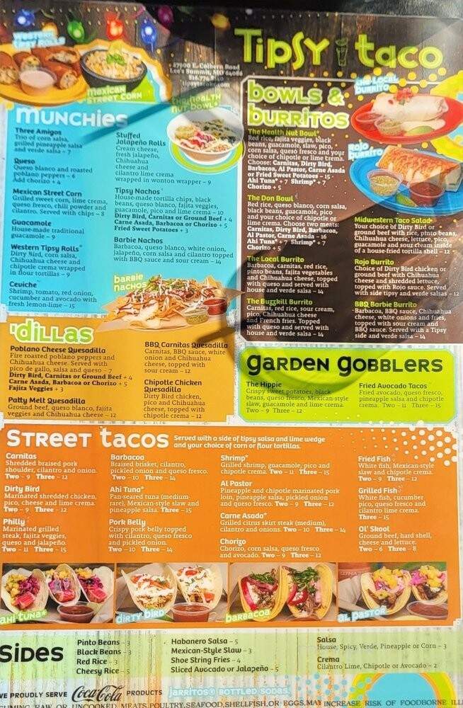 Tipsy Taco - Lee's Summit, MO menu_pic