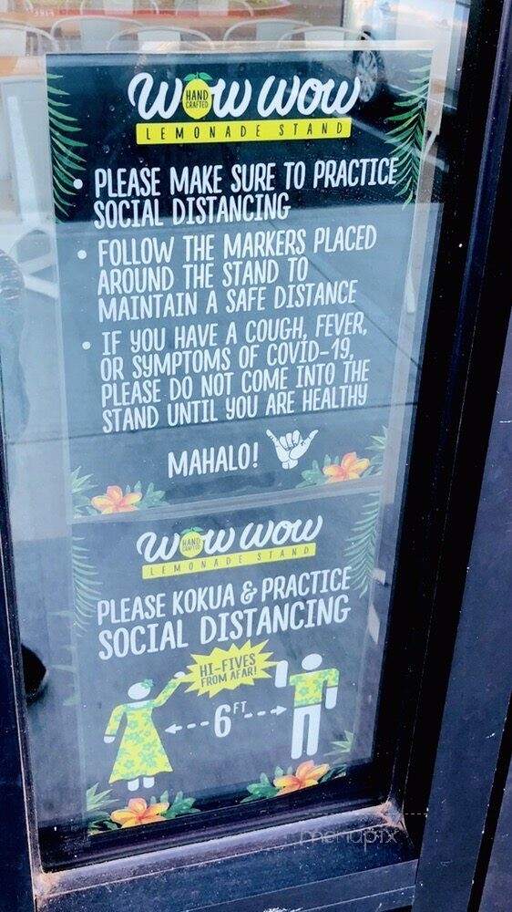 Wow Wow Hawaiian Lemonade - Peoria, AZ menu_pic