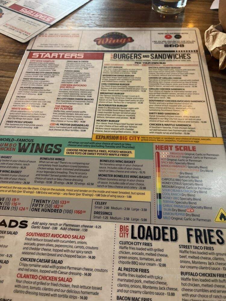 Big City Wings - Humble, TX menu_pic