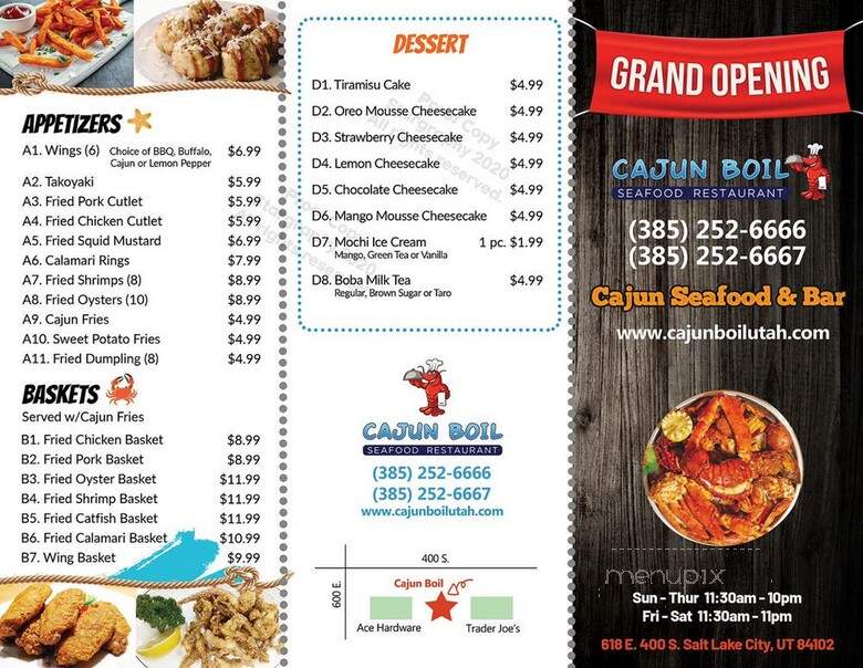 Cajun Boil - Salt Lake City, UT menu_pic