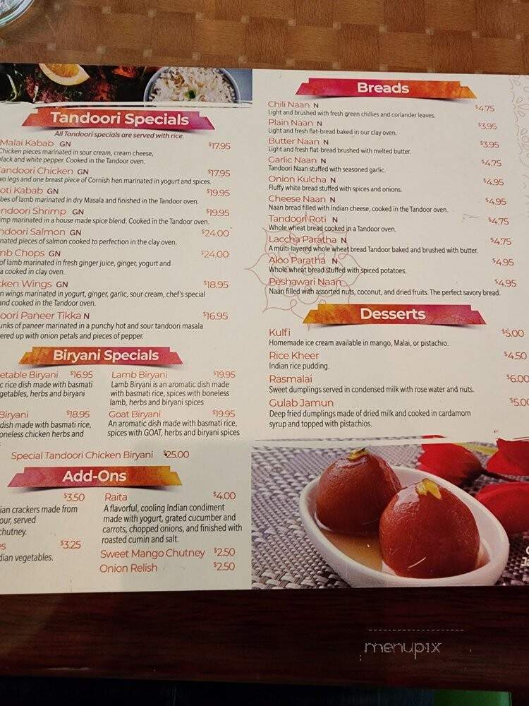 Destination India Restaurant & Bar - Derry, NH menu_pic