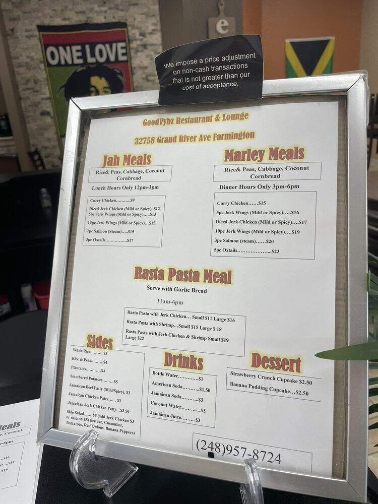 Good Vybz Restaurant & Lounge - Farmington, MI menu_pic